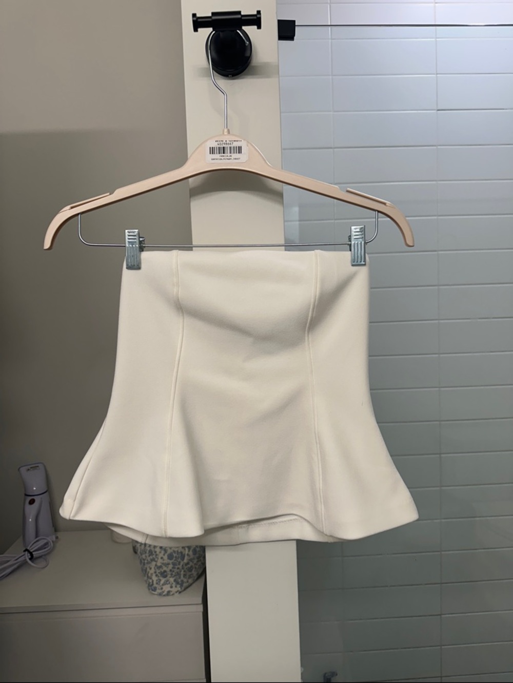 Zara Cream Flared Mini Skirt